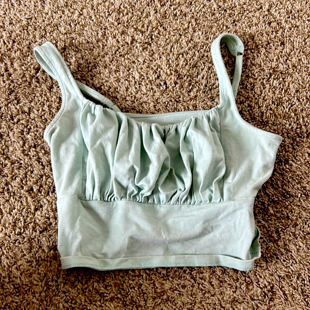 Teal Hollister Crop top